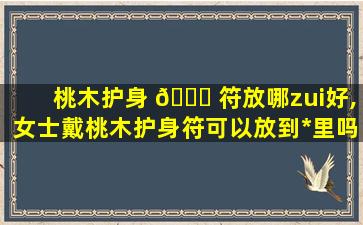 桃木护身 🍀 符放哪zui
好,女士戴桃木护身符可以放到*
里吗